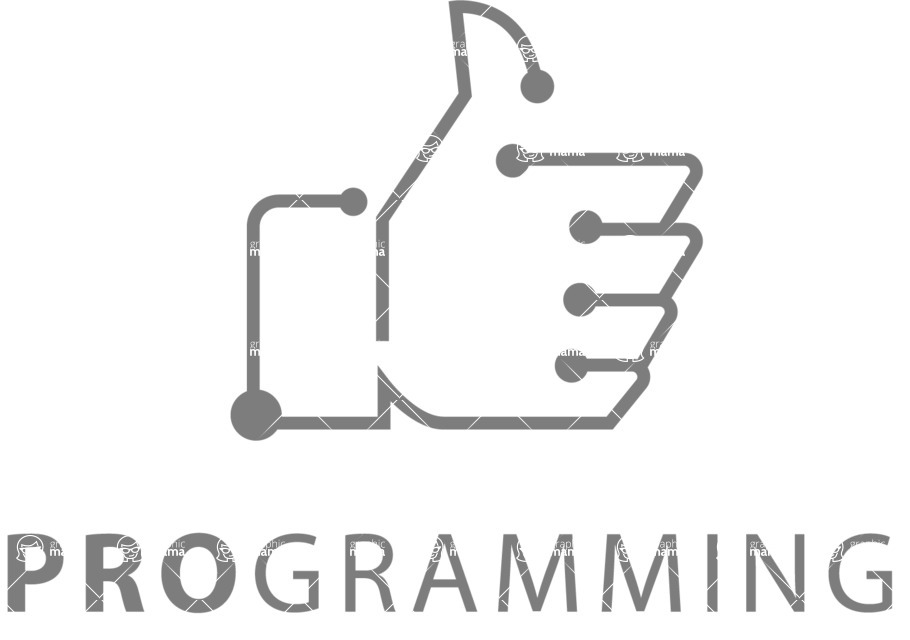 Business Logo Templates - vector graphics in a pack from GraphicMama - Modern Programming IT Business Logo Design